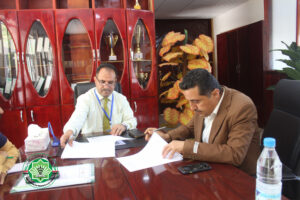 توقيع عقد شراكة مع فرع الهيئة العامة للبريد وجامعة جبلة للعلوم الطبية والصحية