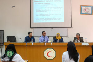 الكشف المبكر عن سرطان عنق الرحم عنوان لسمنار طالبات كلية القبالة المستوى الثاني جامعة جبلة للعلوم الطبية والصحية
